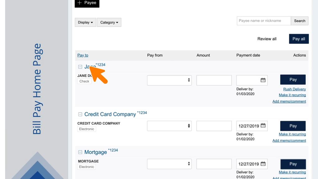 Making a Payment or Multiple Payments