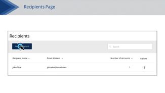 Recipients Setup – ACH Only